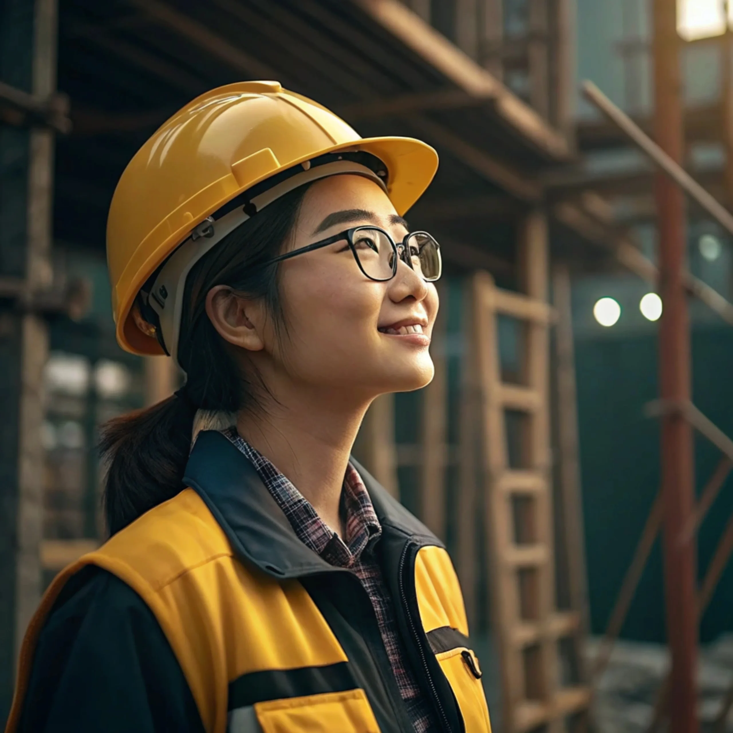 young asian woman construction worker constructi scaled